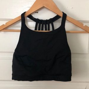 Lululemon high neck black sports bra